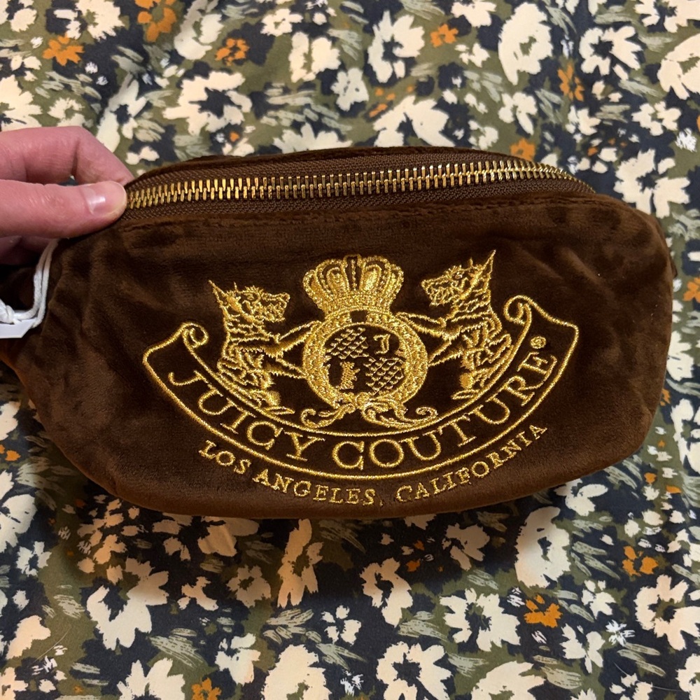Juicy Couture Brown Velvet Waist Bag